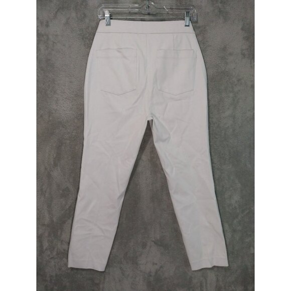 Spanx Pants Women Medium White Slim Straight Ponte Perfect Fit Pull On Stretch - Picture 2 of 10